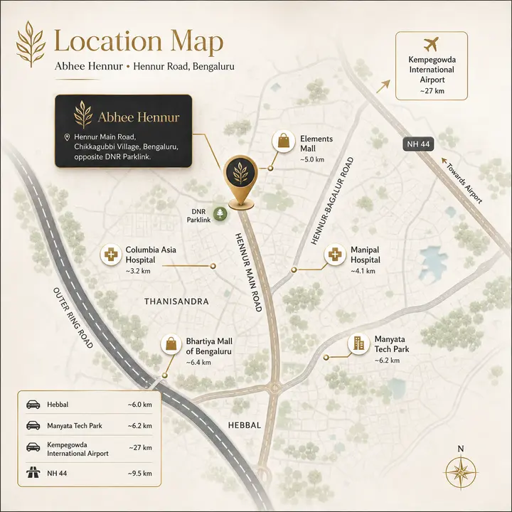 Abhee Hennur location map